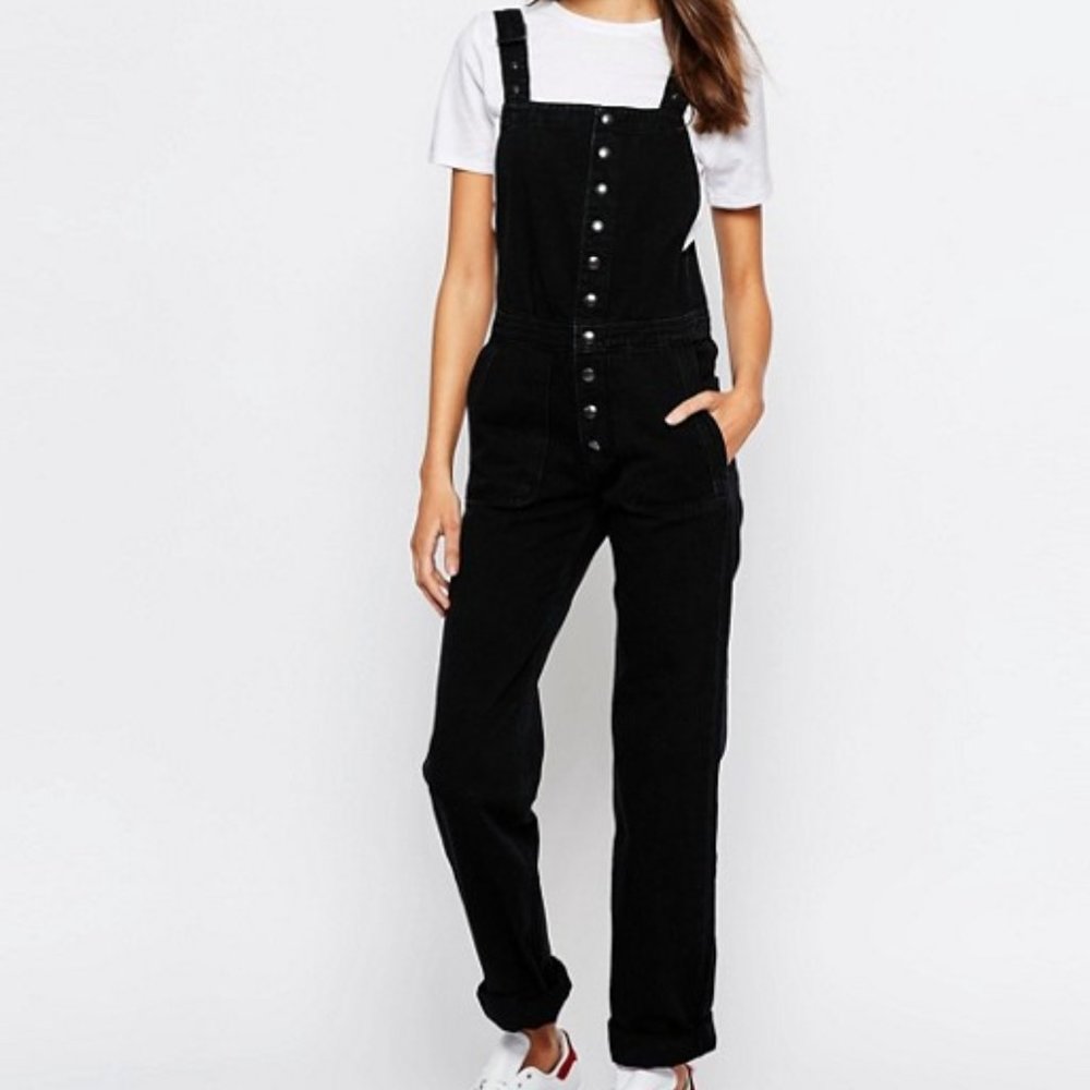 MiH for Anthropologie Black Women's Denim Overalls